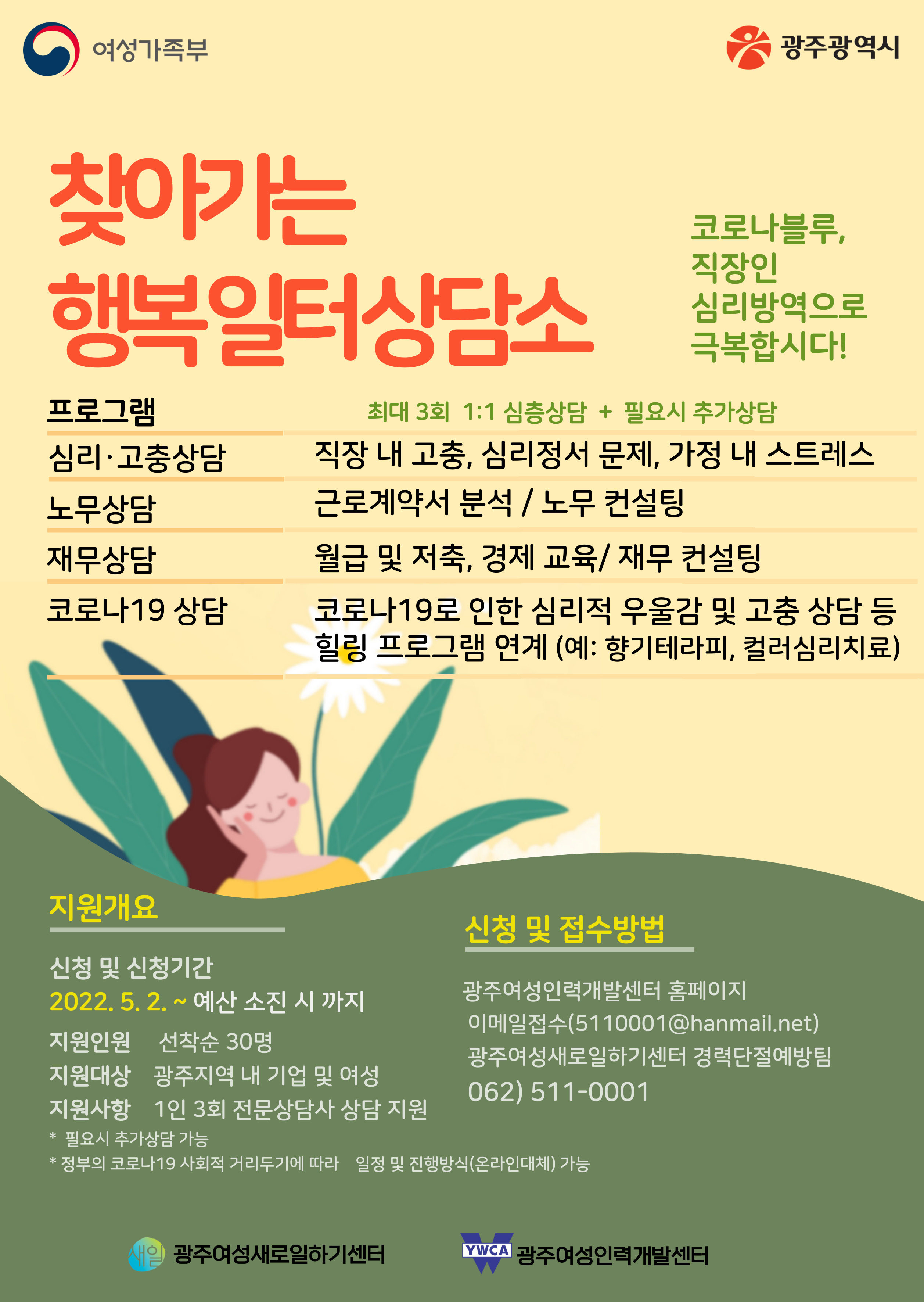 찾아가는 행복일터상담소 참여자 모집(선착순 마감)